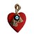 Coração Olho Grego Vermelho (25x16x3cm) - Imagem 1