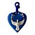 Coração Bordado Divino Azul Bic (25x16x3cm) - Imagem 1