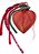 ENFEITE PENDENTE DE PAREDE CORAÇÃO DREAD VERMELHO (105 x 19 x 3cm) - Imagem 1