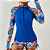 Conjunto top de mangas e short feminino praia/banho UV+ Protection (Cores) - Imagem 5