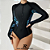 Maiô Sexy de peça única com mangas longas feminino praia/banho UV+ Protection - Imagem 2