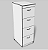 Arquivo com 4 Gavetas-Economico-Light-HOMEOFFICE - Imagem 1