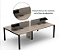 Plataforma Office 4lugares em 25mm -1,60 - Pés em Aço - Caixa Tomada e Calha- Homeoffice - Imagem 2