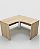 Mesa delta -18mm- 1400 x 1400 - Pé Painel- Corporativa- Homeoffice - Imagem 1