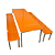 MESA DE 10 LUGARES TAMPO RETANGULAR EM MDF LAMINADO - Imagem 1