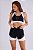 BERMUDA SHORT SINTONIA MOOVE PRETO COM BRANCO - Imagem 1