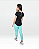 CAMISETA SINTONIA HOLIDAY PRETO COM AZUL TURQUESA - Imagem 2