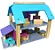 Mini Sobrado com Garagem - Casinha de boneca com carrinho - Imagem 1