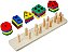 Encaixe Divertido Cores e Formas 5 colunas - madeira - Toymix - Imagem 2