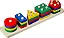 Encaixe Divertido Cores e Formas 5 colunas - madeira - Toymix - Imagem 1