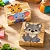 Quebra-cabeça Cubos 8 peças - animais terra - em madeira - Newart - Imagem 2