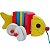 Peixe Articulado para puxar - em madeira - Imagem 1