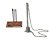 CANETA FIXA SUPORTE PIRAMIDE CROMADA COM 3 REFIS - XPTO CANETAS - Imagem 1
