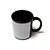 Caneca De Cerâmica Preta Tarja Para Sublimação 325ml - Imagem 1