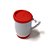 Caneca Branca Tampa De Silicone Alça De Coração Para Sublimação 365ml - Imagem 5