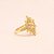 Anel Rosa dos Ventos Cravejado em Zircônia Cristal Folheado a Ouro 18k - Imagem 2