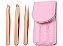Kit de pinças rosê gold com case - Imagem 1