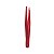 Pinca de sobrancelha Staleks Pro – TE-11-4 - vermelha - serie expert 11 - chanfrada - Imagem 3