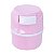 Pote para armazenamento de cola c/ 3 divisórias - rosa e branco (Com Avaria) - Imagem 1