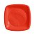 Prato Quadrado 15cm Vermelho descartável c/ 10 unids - Trik Trik (Biodegradável) - Imagem 1