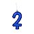 Vela de Aniversário Azul Glitter N° 2 - Regina - Imagem 1
