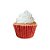 Forminha para Cupcake Arabesco Vermelho c/ 45 unids - Flip - Imagem 1