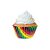 Forminha para Cupcake Arco-íris c/ 45 unids - Flip - Imagem 1