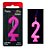 Vela de Aniversário Glitter Neon Pink n° 2  (Brilha na luz negra) - Regina - Imagem 1