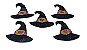 Aplique Chapéu de Bruxa Glitter Halloween c/ 5 unids E.V.A - Piffer - Imagem 1
