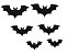 Kit Paineis Morcegos Silhueta Halloween c/ 6 unids E.V.A - Piffer - Imagem 1