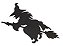 Painel Halloween Bruxa Voando (51x28cm) Ref 205089 c/ 01 Peça - Piffer - Imagem 1