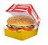 Caixa Embalagem Hambúrguer vermelha c/ 50 unids - PMG - Imagem 2