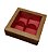 Caixa Kraft para 04 doces Vermelha 7,5cm x 7,5cm x 3cm c/ 01 unids 283 - JM Distak - Imagem 1