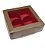 Caixa Kraft para 04 doces Vermelha 7,5cm x 7,5cm x 3cm c/ 01 unids 283 - JM Distak - Imagem 2