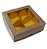 Caixa Kraft para 04 doces Amarelo 7,5cm x 7,5cm x 3cm c/ 01 unids 283 - JM Distak - Imagem 1