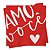 Guardanapo de Papel  Vermelho Tanto Amor 32,5 x 32,5cm c/ 20 unids Dia dos Namorados - Cromus - Imagem 1