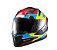 CAPACETE TEXX FECHADO HAWK RIDE AZUL VERD VERM PRET 56 - Imagem 3