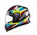 CAPACETE TEXX FECHADO HAWK RIDE AZUL VERD VERM PRET 56 - Imagem 1