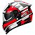 CAPACETE ULTRA SV FLAG VERMELHO-BRANCO 56 - Imagem 1