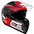CAPACETE V128 RAPID SV TITANIUM CINZA-VERMELHO 56 - Imagem 3