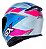 CAPACETE ASX EAGLE FAST BRILHO BRANCO/ROSA/AZUL - Imagem 3