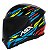 CAPACETE ASX CITY ARROW BRILHO PRETO/AZUL/AMARELO - Imagem 1