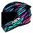 CAPACETE ASX CITY ARROW BRILHO PRETO/TIFFANY/ROXO - Imagem 1