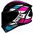 CAPACETE ASX CITY START BRILHO PRETO/TURQUESA/ROSA - Imagem 2