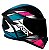 CAPACETE ASX CITY START BRILHO PRETO/TURQUESA/ROSA - Imagem 4