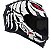 CAPACETE ASX EAGLE SCORPION BRILHO PRETO/BRANCO/VERMELHO 64/XXL - Imagem 4