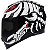 CAPACETE ASX EAGLE SCORPION BRILHO PRETO/BRANCO/VERMELHO 64/XXL - Imagem 1