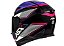 CAPACETE ASX EAGLE HUNTER BRILHO PRETO/BRANCO/LILAS - Imagem 7