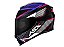 CAPACETE ASX EAGLE HUNTER BRILHO PRETO/BRANCO/LILAS - Imagem 1