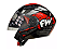 CAPACETE FW3 X OPEN SPEED PRETO COM VERMELHO - Imagem 3